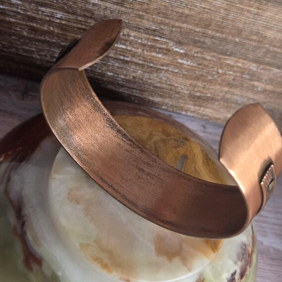 Zodiac solid copper cuff bracelet - image 4