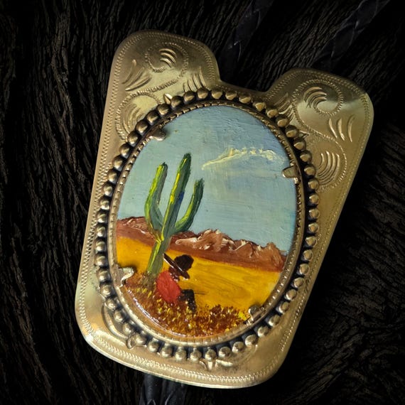 Handpainted bolo necktie - image 1