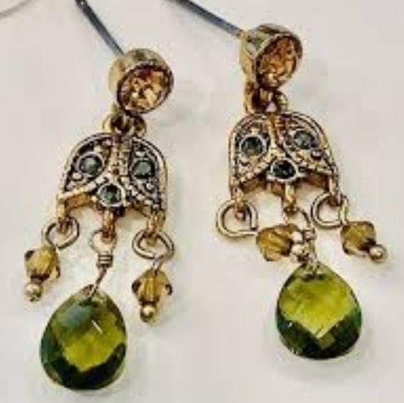 Vintage Monet dainty chandelier earrings. - image 8