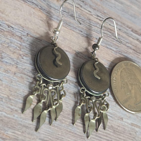 Hematite Peruvian wire work earrings - image 4