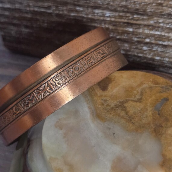 Zodiac solid copper cuff bracelet - image 2