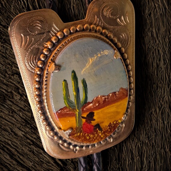 Handpainted bolo necktie - image 5