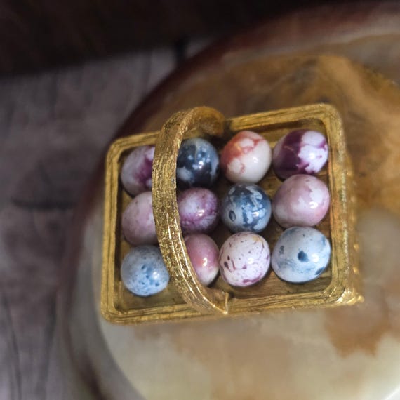 Max Factor 1960s Easter egg basket solid perfume … - image 5