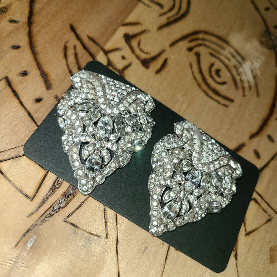 Antique Dress Clips 1920s Beautiful Sparkling Clips That Can Etsy