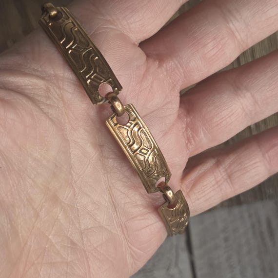 solid copper panel bracelet - image 4