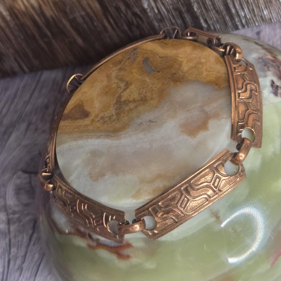 solid copper panel bracelet - image 2