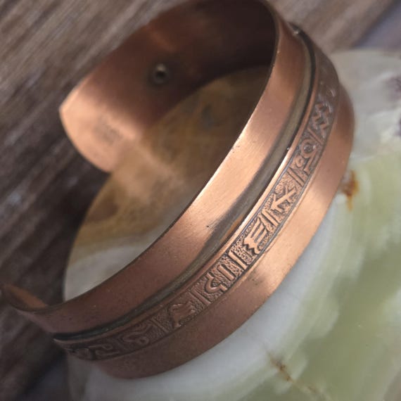 Zodiac solid copper cuff bracelet - image 3