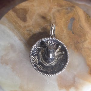 vintage sterling silver sombrero charm bracelet charm 9.25