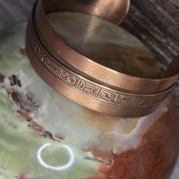Zodiac solid copper cuff bracelet - image 8