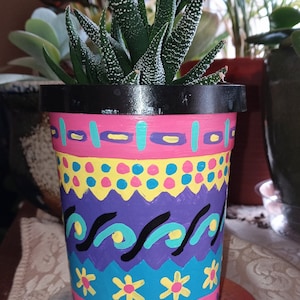 Hand Painted Terracotta Flower Pot