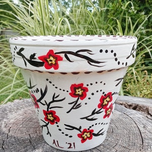 Hand Painted Terracotta Flower Pot