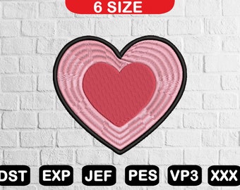 Heart Embroidery Machine Files, Valentine's Day Mini Heart Embroidery Files, Baby Kids Digital Embroidery Instant Download, 6 Size