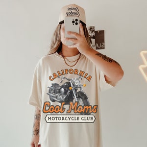 Cool Moms Motorcycle Club Trendy Mom Life Tee Grunge Shirt Comfort Colors Tee Mothers Day Gift Oversized Graphic Tshirt