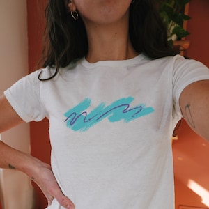Vintage Y2k Baby Tee jaren 2000 Esthetische Trendy Crop Top Y2k Baby Crop Top jaren &#39;90 Baby Tee Downtown Girl Grappige Nostalgie Shirt Vaporwave Esthetische
