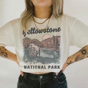 Vintage Yellowstone Comfort Colors Shirt, Yellowstone T-Shirt, National Park Shirt, Comfort Colors Tee, Yellowstone Travel Gift, Trendy Tee