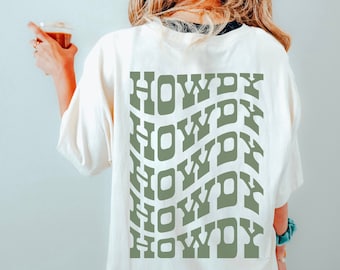 Comfort Colors Howdy Cowgirl Oversized T-Shirt: Trendy Western Tee