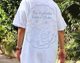 Camiseta Comfort Colors para despedida de soltera: Conchas marinas, campanas de boda, diseño personalizado para la novia en la playa, Charleston, Miami. Regalo personalizable para damas de honor.