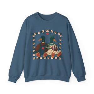 Grandma Core Duck Sweatshirt, Vintage Country Folk Crewneck, Cozy Cottagecore Pullover Cute Summer Shirt Trendy Gift image 9