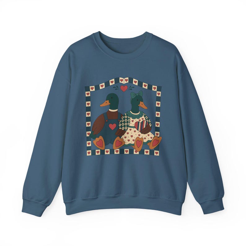 Grandma Core Duck Sweatshirt, Vintage Country Folk Crewneck, Cozy Cottagecore Pullover Cute Summer Shirt Trendy Gift image 9