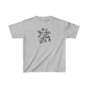 Kolibri Baby Tee Trendy 90er Jahre Ästhetische Bauchfreies Mädchen Schöne Kleidung Botanische Vogel Tshirt Grafik T-Shirt Sommer Shirt Fairycore Bild 4