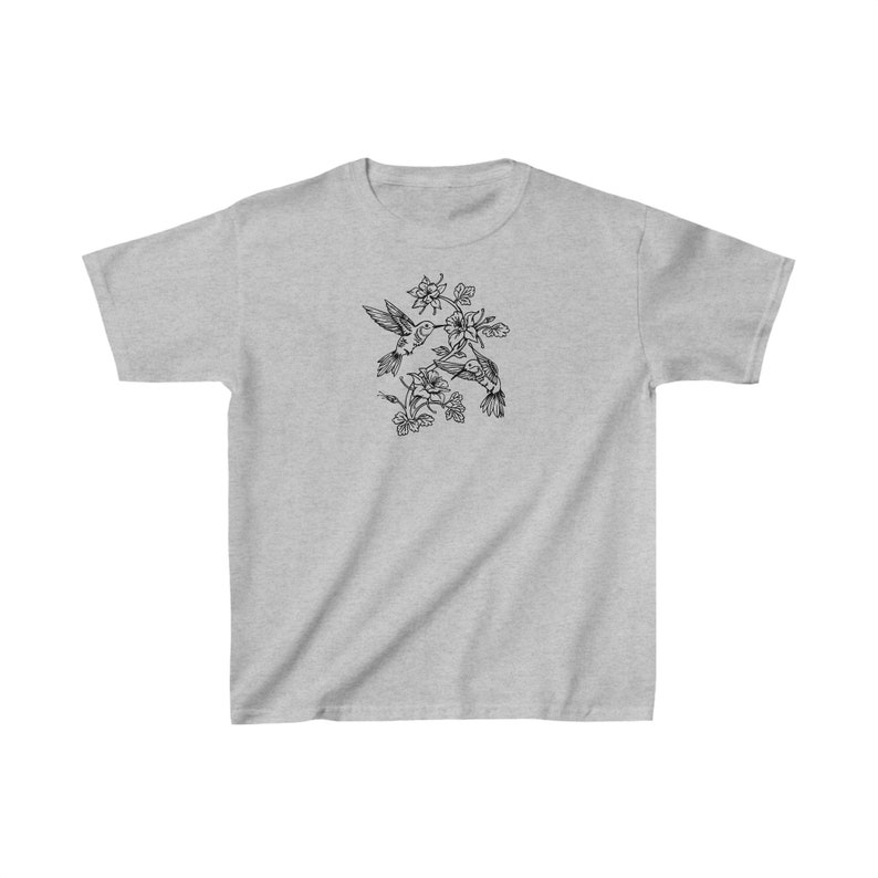 Kolibri Baby Tee Trendy 90er Jahre Ästhetische Bauchfreies Mädchen Schöne Kleidung Botanische Vogel Tshirt Grafik T-Shirt Sommer Shirt Fairycore Bild 4