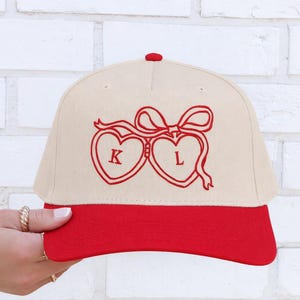 Personalized Heart Initial Locket Hat Trendy Love Baseball Cap Cute Vday Gift For Girlfriend Love Custom Couples Accessory