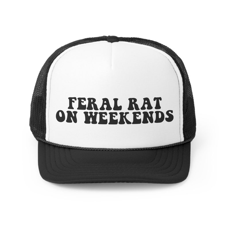 Feral Rat on Weekends Trucker Hat: Trendy Retro Party Cap - Etsy