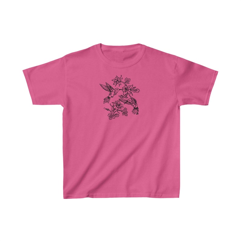 Kolibri Baby Tee Trendy 90er Jahre Ästhetische Bauchfreies Mädchen Schöne Kleidung Botanische Vogel Tshirt Grafik T-Shirt Sommer Shirt Fairycore Bild 3