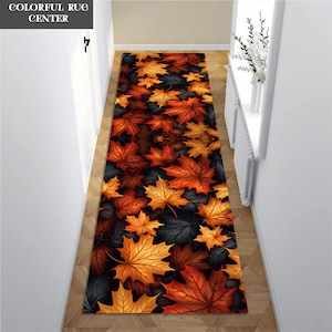 Autumn Runner, Autumn Leafs Runner, Leafs Runner, Fall Runner, Leaf Pattern Runner, Autumn Gift, Fallen Leaves Runner, Hall Runner,
