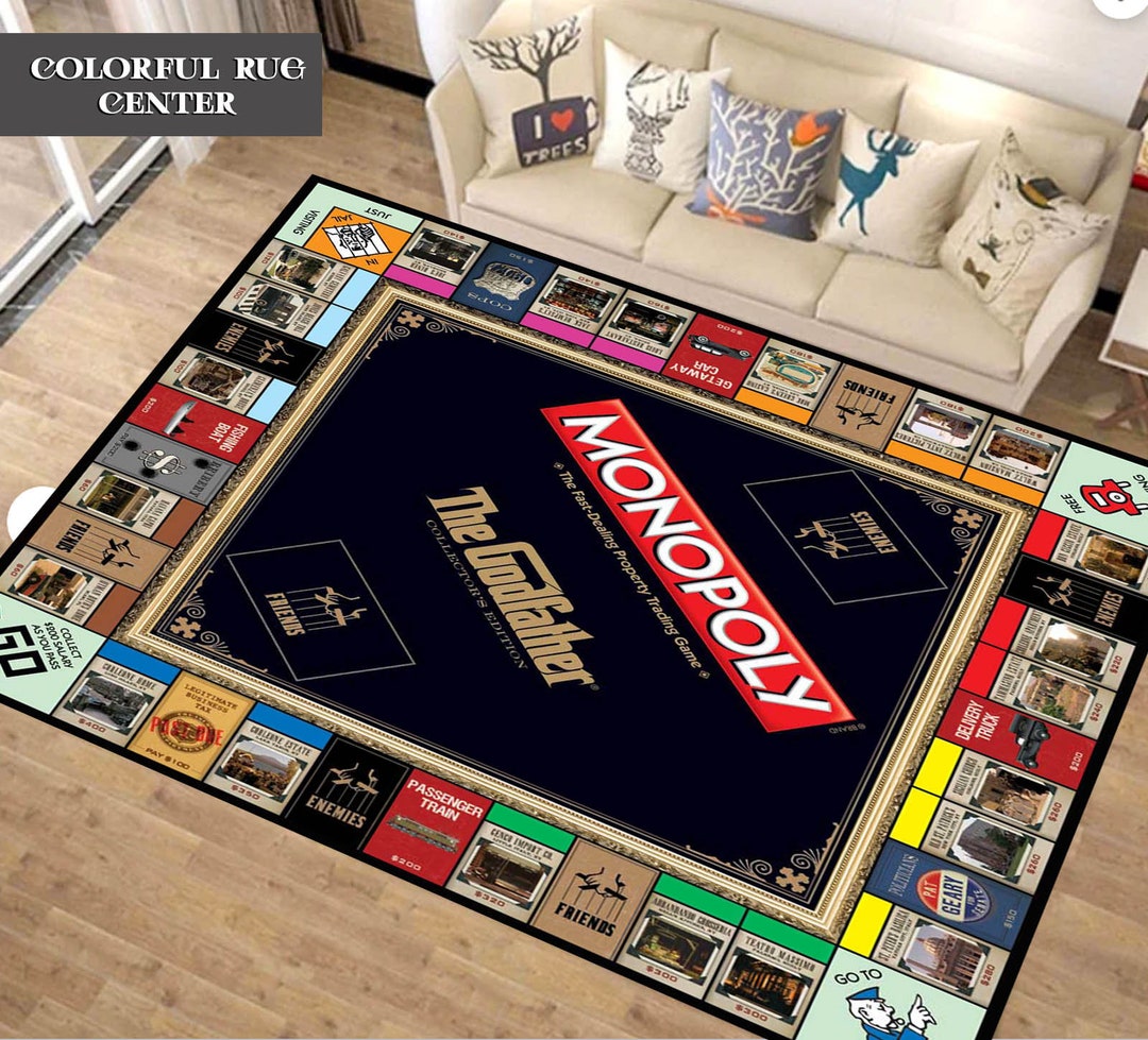 Monopoly Rug Game Rug Board Game Rug Gaming Rug Game Cards Etsy