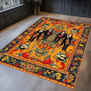 The Beatles Rug,The Beatles Gift,Music Rug,Area Colorful Rug,Home Decor Rug,Modern Rugs,For Living Room Rugs,Nostalgic Rugs,Legends Rugs
