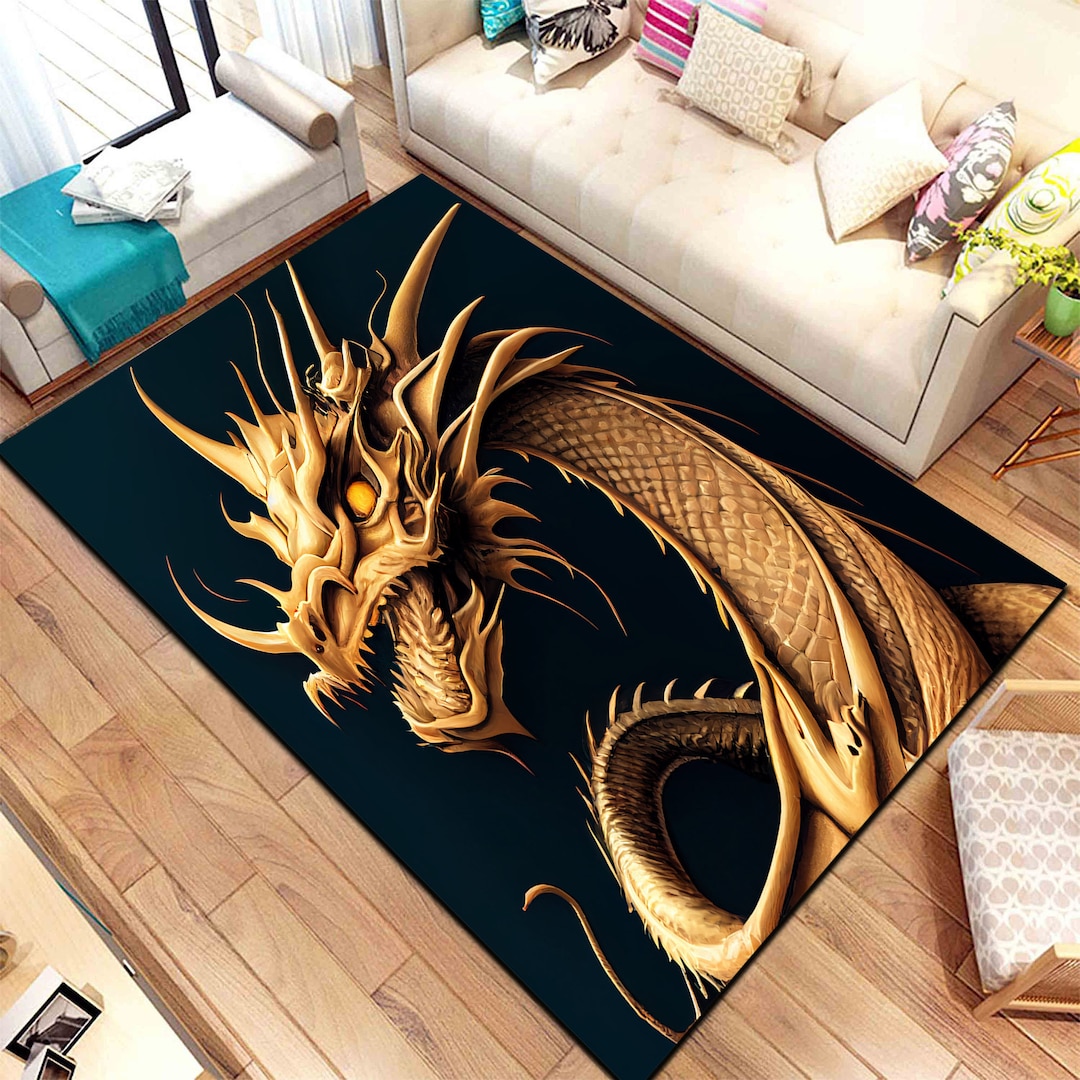 Dragon, Dragon Rug, Dragon Pattern Rug, Custom Rug, Mythological Rug ...