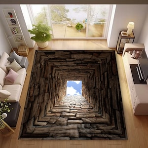 3D Huge Rug,Crack Rug,Tunnel Rug,Optical Illusion Rug,Illusion Rug,Rectangular Illusion Rug,Vortex Illusion Rug,3D Effect,Living Room Rug