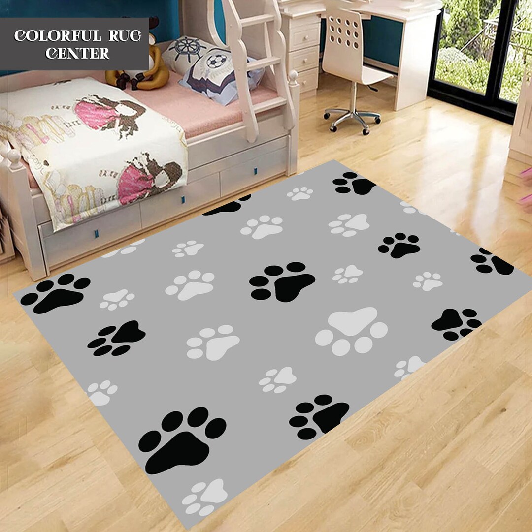 Paw Rug, Animal Decor, Pet Foot Rug, Kids Room Rug, Area Rug, Pet Paw