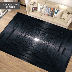 Optical Illusion Rug, Illusion Rug, Optical Illusion, Rectangular Illusion Rug, Vortex Illusion Rug, 3D Effect, For Living Room Rug