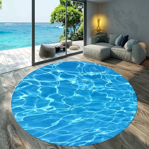 3D Ocean Wave Rug: Nautical Decor, Summer Living Room Rug
