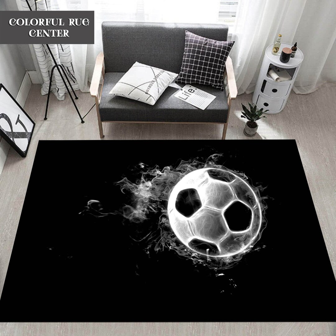 Soccer Ball Rug: Custom Non-slip Football Area Rug - Etsy