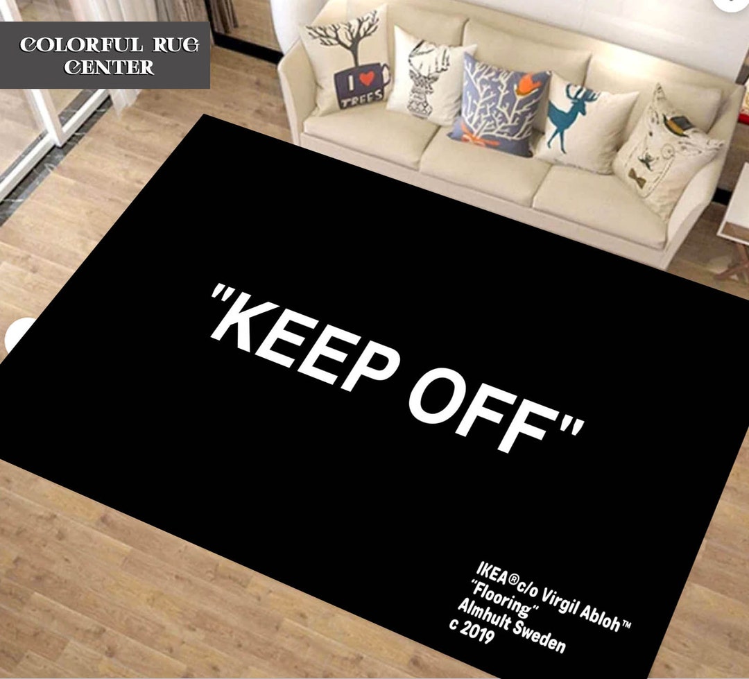 Black White Keep off Rug Keep off Rug Keep off Design Home - Etsy