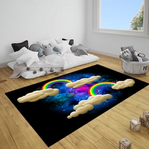 Rainbow Rug, Rainbow, Rainbow Gift, Kids Room Rugs, Living Room Rug, Area Rug, Housewarming Gift, Non Slip Rug, Home Decor
