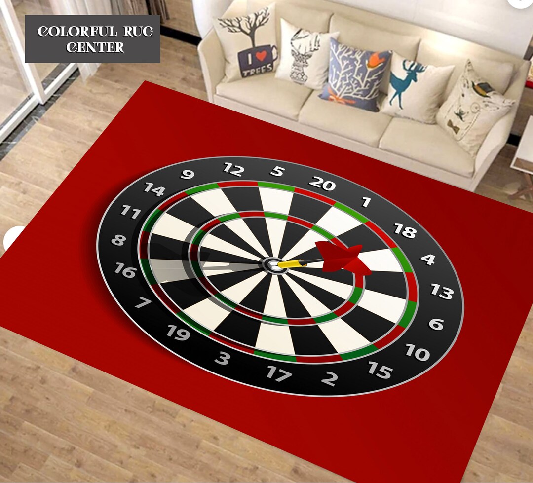 Dartboard Rug, Target Board Rug, Game Rug, Dartboard Gift, Teen Room