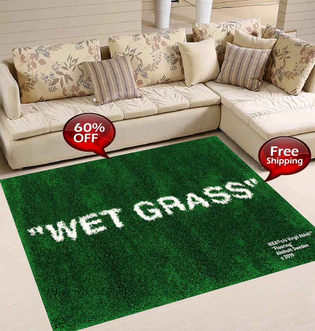Wet Grass Wet Grass Rug Wetgrass Wet Grass Pattern Rug Etsy