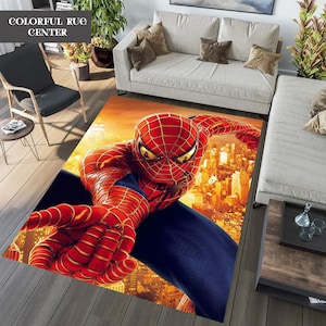 Spider-Man Rug: 3D Digital Print Cotton Woven Kids Room Decor