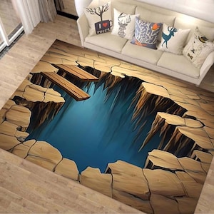 3D Huge Rug,Crack Rug,Tunnel Rug,Optical Illusion Rug,Illusion Rug,Rectangular Illusion Rug,Vortex Illusion Rug,3D Effect,Living Room Rug