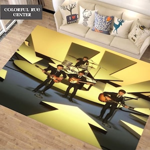 The Beatles Rug, The Beatles Gift, Music Rug, Area Rug, Home Decor Rug, Modern Rugs, For Living Room Rugs, Nostalgic Rugs, Legends Rugs