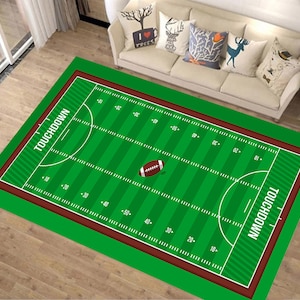 American Football Rug, Football Coart Rug, Gift For Him, Sports Rug, Boy Room Rug, Home Decor Rug, Area Rug, Modern Rugs, For Living Rug