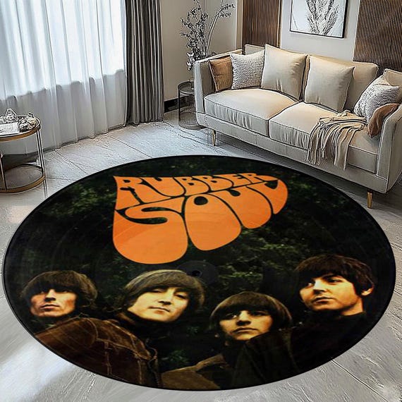 The Beatles Record Rug: Non-slip Music Room Decor - Etsy