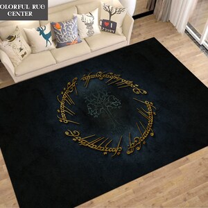 Lord Of Rings, Lord Of Rings Rug, Lord Of Rings Gift, Fantastic Rug, Gift Ideas, Area Rug, Fan Rug, Movie Rug, For Living Room Rug