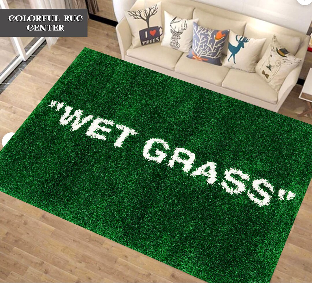 Wet Grass, Wet Grass Rug, Wetgrass, Wet Grass Pattern Rug, Green Rug ...