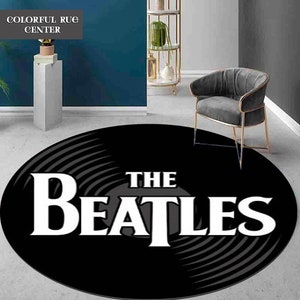 The Beatles Rug: Modern Music Room Decor, Round Area Rug