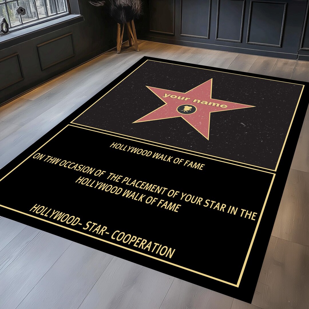 Stargate Rug Hollywood Star,hollywood Star Rug,personalized Hollywood Walk of Fame ...